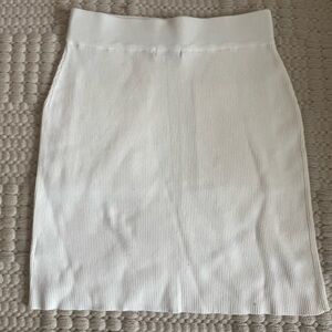 White Ribbed Skirt